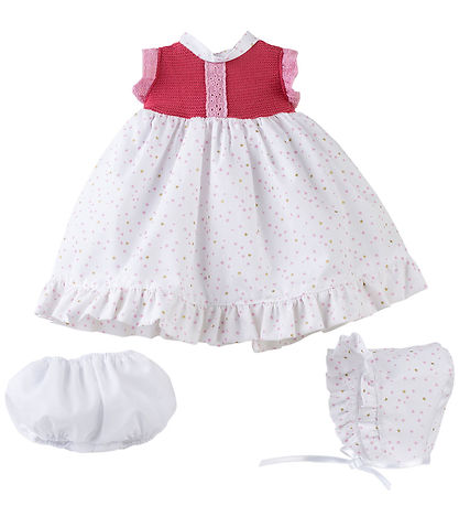 Asi Dukketøj - 36 cm - Koke - Hvid/Rosa