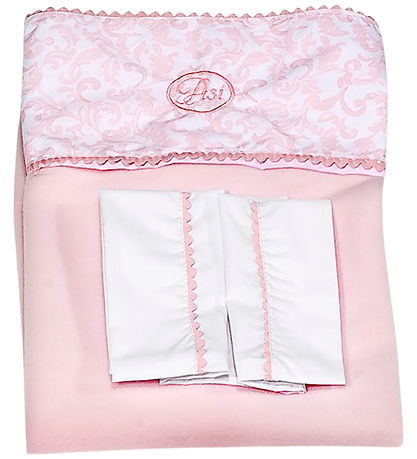 Asi Dukkesengetøj - 70x47 cm - Hvid/Rosa