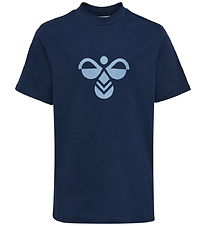 Hummel T-shirt - HmlJR - Dress Blue/Flint Stone