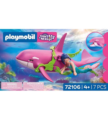 Playmobil Fantasy & Magic - Orca With Mermaid - 72106 - 7 Dele