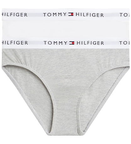 Tommy Hilfiger Trusser - 2-pak - L Gry Heather/WhiteOrange