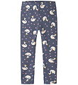 Name It Leggings - NmfVivian - AOP - Vintage Indigo/Swan Princes