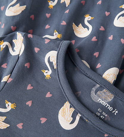 Name It Kjole - NmfVilisa - Vintage Indigo/Swan Princess