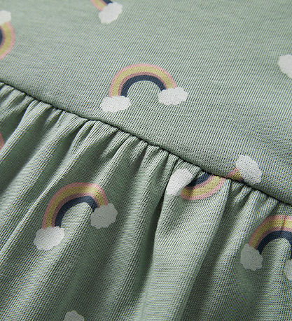 Name It Kjole - NmfVilisa - Green Milieu/Rainbow
