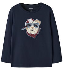 Name It Bluse - NmmVux - Navy Blazer/Cool Dog