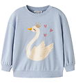 Name It Sweatshirt - Long - NmfValona - Subdued Blue/Swan Prince