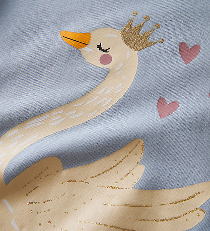 Name It Sweatshirt - Long - NmfValona - Subdued Blue/Swan Prince