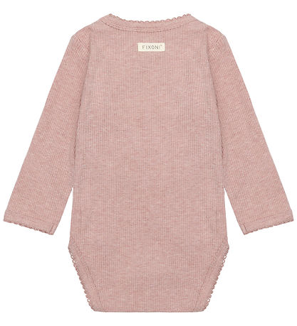 Fixoni Slå-om Body l/æ - Rib - Pale Mauve Melange