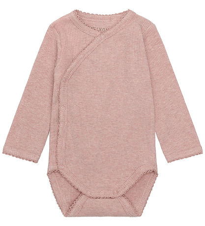 Fixoni Slå-om Body l/æ - Rib - Pale Mauve Melange