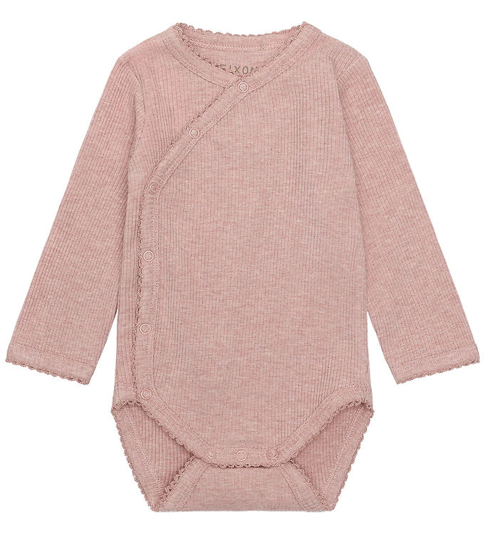Fixoni Slå-om Body l/æ - Rib - Pale Mauve Melange