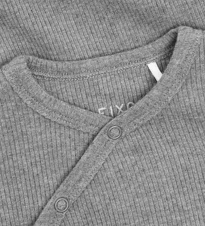 Fixoni Slå-om Body l/æ - Rib - Flint Gray Melange