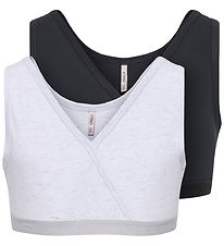 Kids Only Top - 2-pak - Noos - Light Grey Melange/Sort