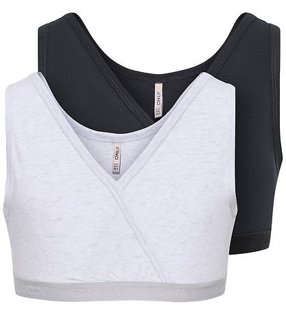 Kids Only Toppe - Vendbare - 2-pak - Noos - Light Grey Melange/S