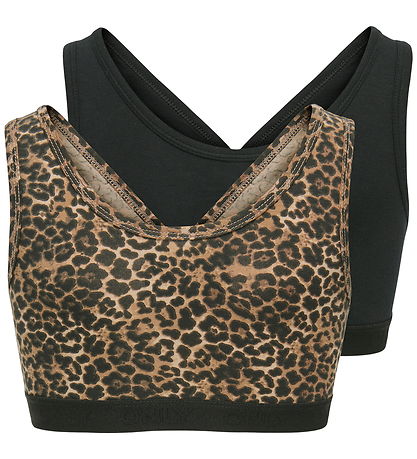 Kids Only Toppe - Vendbare - 2-pak - Noos - Sort/Leo