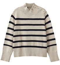 Sofie Schnoor Bluse - Strik - Off White/Navy Stripe