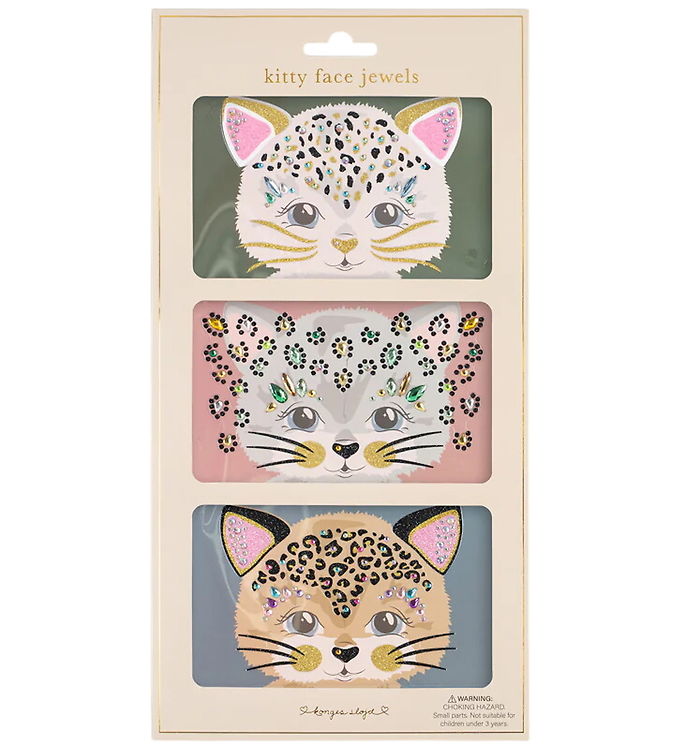 Konges Sløjd Ansigts smykker - Kitty Face - Multi