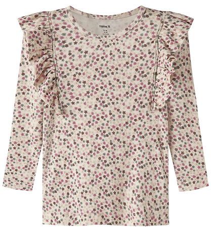 Name It Bluse - NmfLianna - Antique White m. Flæser