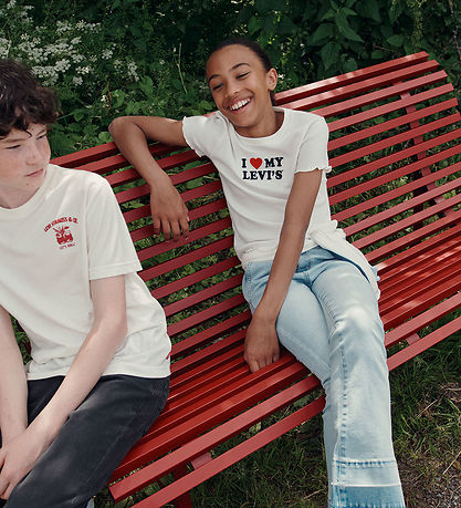 Levis T-shirt - Heart - Egret