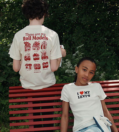 Levis T-shirt - Heart - Egret