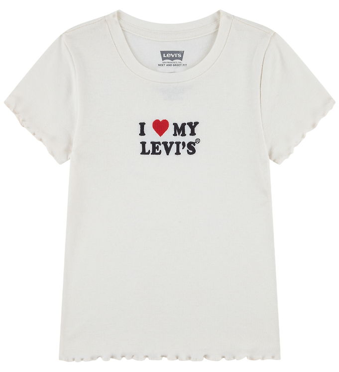 Levis T-shirt - Heart - Egret