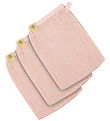 Lässig Vaskehandsker - Musselin - 3-pak - Light Pink
