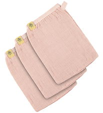 Lässig Gant de toilette - Mousseline - 3 Pack - Light Pink