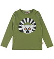 DYR-Cph Bluse - DyrShedding - Olive m. Kattalemur