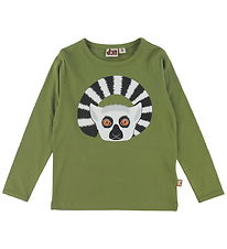 DYR-Cph Bluse - DyrShedding - Olive m. Kattalemur