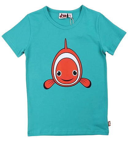 DYR T-shirt - DyrGrowl - Lake Green m. Klovnfisk