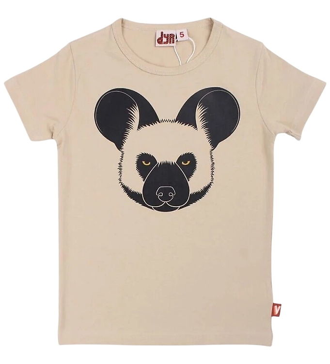 DYR T-shirt - DyrGrowl - Beige m. Vildhund