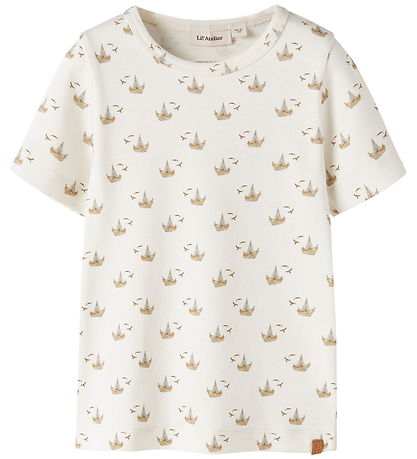 Lil' Atelier T-shirt - NmmGayo - Coconut Milk/Boat