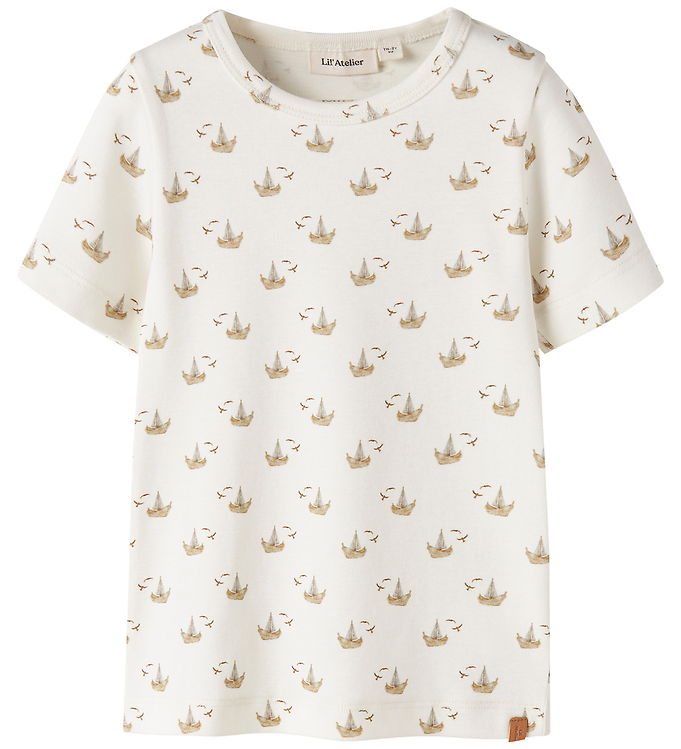 Lil' Atelier T-shirt - NmmGayo - Coconut Milk/Boat