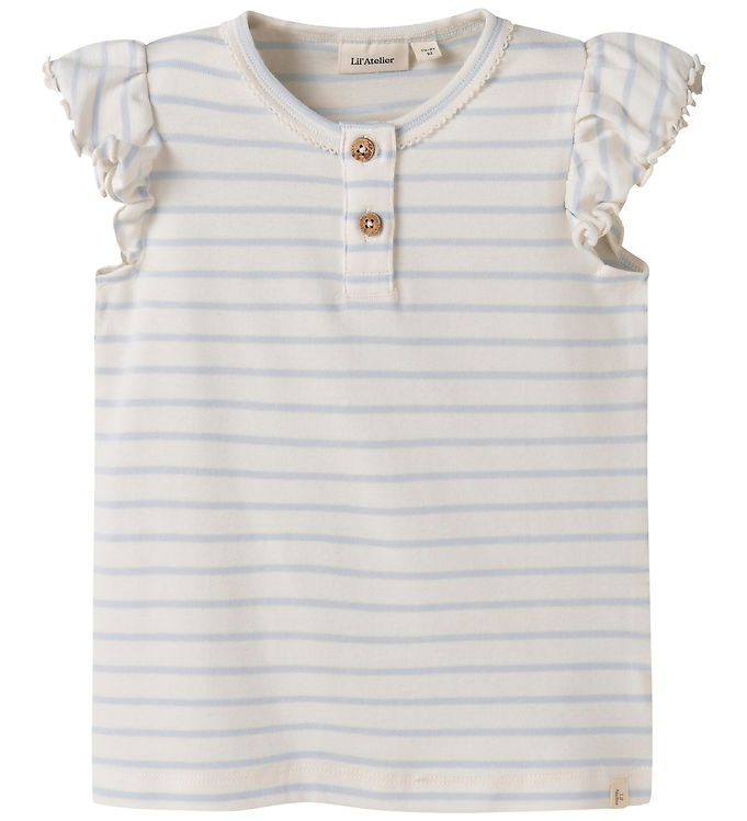 Lil' Atelier T-shirt - NmfGeo - Coconut Milk/Plein Air