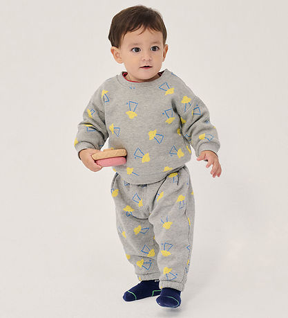 Bobo Choses Sweatshirt - Pixel Abduction - Light Heather Grey