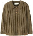 Lil' Atelier Polo shirt - Knitted - Loose - NmmLomon - Kangaroo