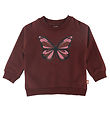 DYR-Cph Sweatshirt - Dyrbellow - Dark Cherry m. Sommerfugl