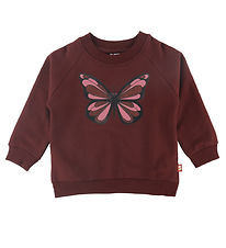 DYR-Cph Sweatshirt - Dyrbellow - Dark Cherry m. Sommerfugl
