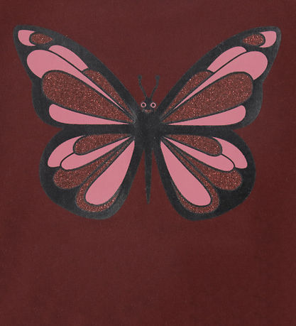 DYR-Cph Sweatshirt - Dyrbellow - Dark Cherry m. Sommerfugl