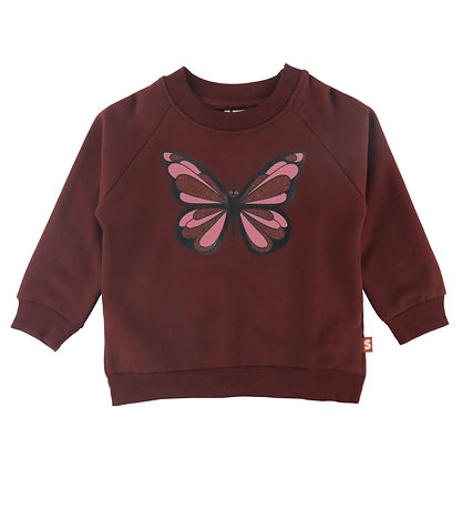 DYR-Cph Sweatshirt - Dyrbellow - Dark Cherry m. Sommerfugl