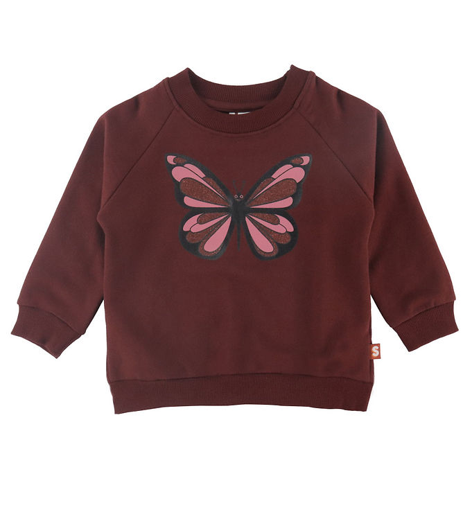 DYR Sweatshirt - DyrBellow - Dark Cherry Sommerfugl