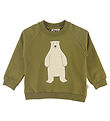 DYR-Cph Sweatshirt - Dyrebellow - Dark Olive Isbjørn Høj