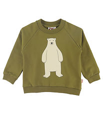 DYR-Cph Sweatshirt - Dyrebellow - Dark Olive Isbjørn Høj