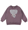 DYR-Cph Sweatshirt - Dyrbellow - Grey Plum Elefant m. Glitter