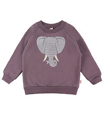 DYR-Cph Sweatshirt - Dyrbellow - Grey Plum Elefant m. Glitter