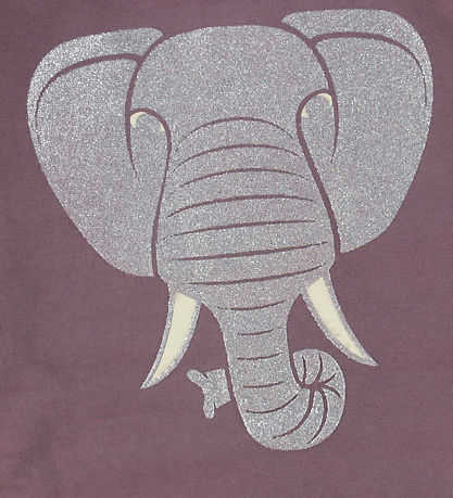 DYR-Cph Sweatshirt - Dyrbellow - Grey Plum Elefant m. Glitter