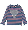 DYR-Cph Bluse - Dyrhedding - Dark Grey Blue/Grey Plum Elefant m.