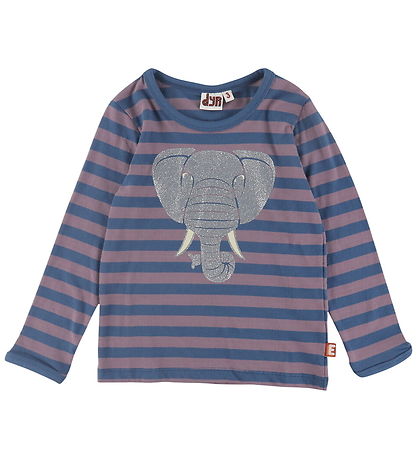 DYR-Cph Bluse - Dyrhedding - Dark Grey Blue/Grey Plum Elefant m.