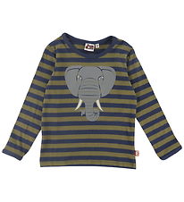 DYR-Cph Bluse - Dyrshedding - Dark Olive/Dark Navy Elefant
