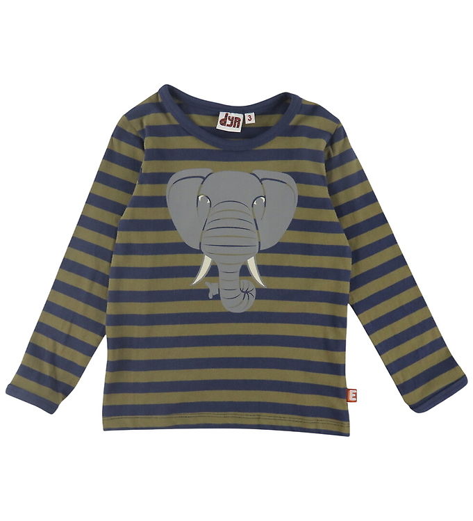 DYR-Cph Bluse - Dyrshedding - Dark Olive/Dark Navy Elefant