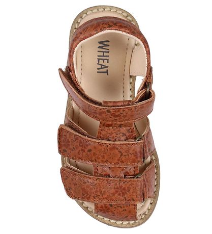 Wheat Sandaler - Addison - Amber Brown Flowers Wheat Sandaler - Addison - Amber Brown Flowers